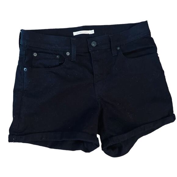 Women's Levi's® Mid-Length Jean Shorts Black Size 32 - Picture 2 of 11